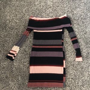 Off the shoulder sweater dress